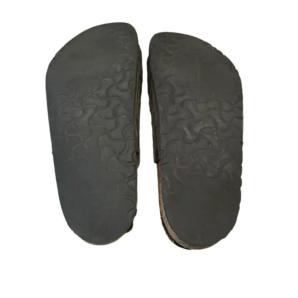 Birkenstock‎ Womens Granada Soft Habana Black Leather Sandals Size 40 US 9
